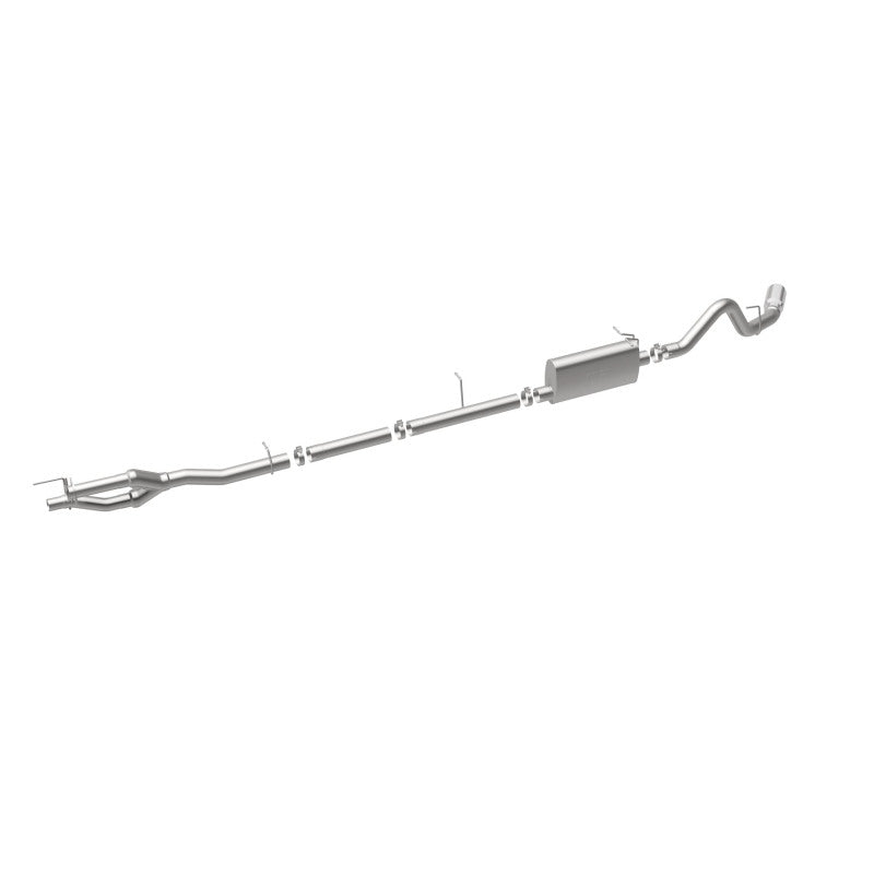 MagnaFlow Sys C/B 11-15 Ford Super Duty F250 6.2L EC CC, SS 3.5in Single Rear Pass Side Ext 5in Tip Performance Exhaust System