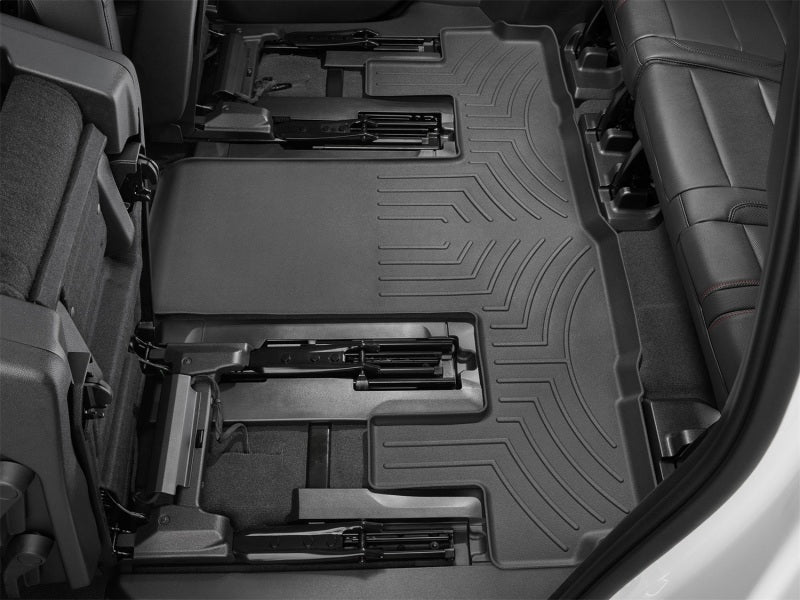 WeatherTech 2021+ Cadillac Escalade ESV Rear 2nd Row FloorLiner - Black installation view