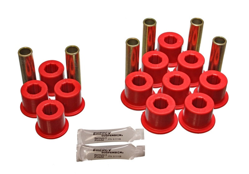 Energy Suspension Rear Spring Bushing Set - Red for offroad performance upgrades