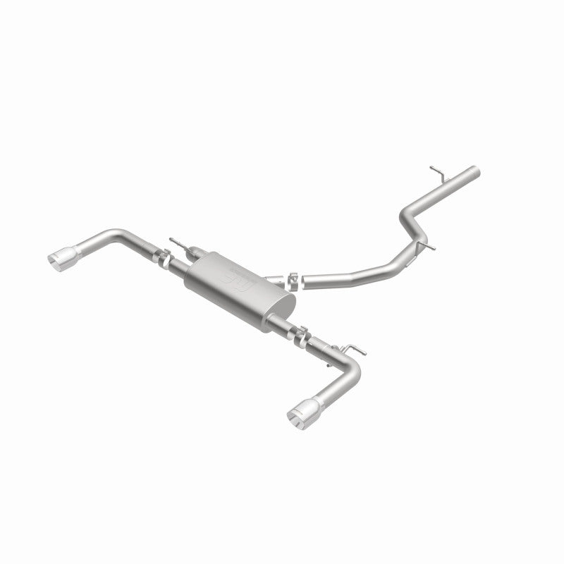 MagnaFlow SYS Cat-Back 2015 Audi A3 Quattro 2.0L T exhaust system features stainless steel design.