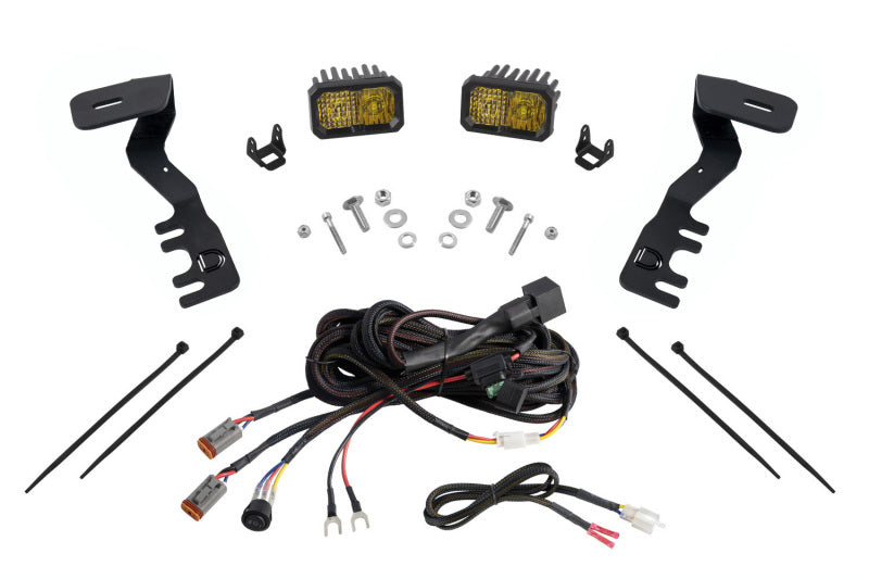 Diode Dynamics Stage Series 2in LED Ditch Light Kit for 2024+ Toyota Tacoma- Sport Yellow Combo Secondary image