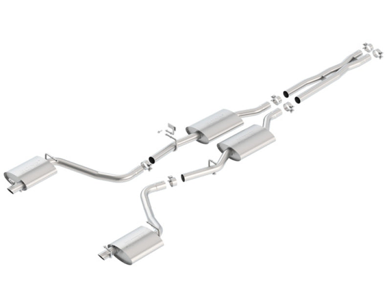 Borla 15-16 Dodge Charger 3.6L V6 S-Type Cat Back Exhaust (Uses Factory Valence) showing premium exhaust components.