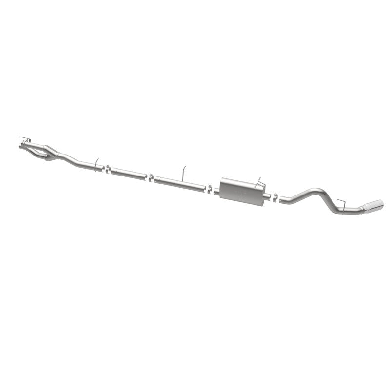 MagnaFlow Sys C/B 11-15 Ford Super Duty F250 6.2L EC CC, SS 3.5in Single Rear Pass Side Ext 5in Tip exhaust system