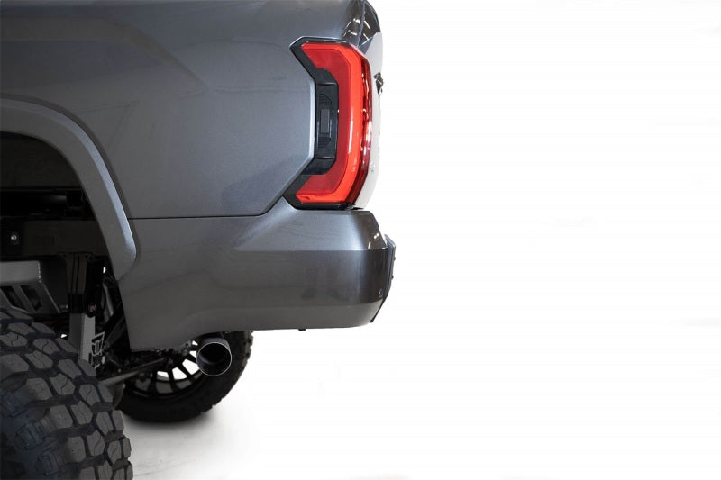 Addictive Desert Designs 22-23 Toyota Tundra Stealth Fighter Winch Rear Bumper close-up, showcasing tough design and features.