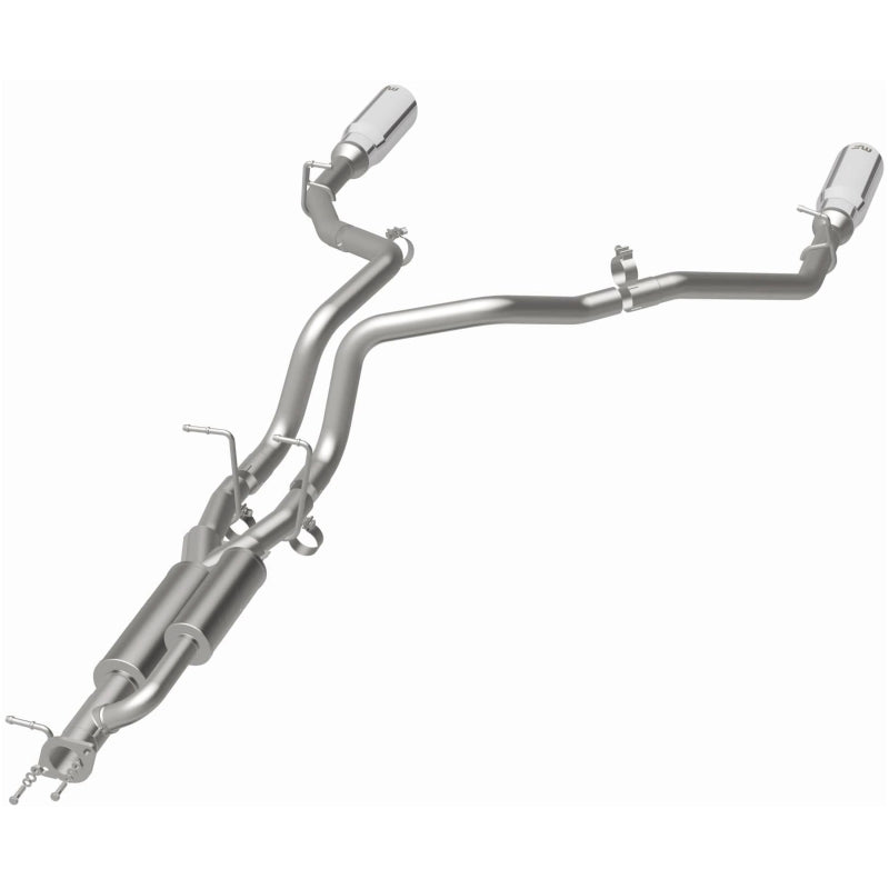 Magnaflow 25+ Ram 1500 I6 3.0L SPEQ Series Polished Cat-Back Performance Exhaust System view showing dual split exits.