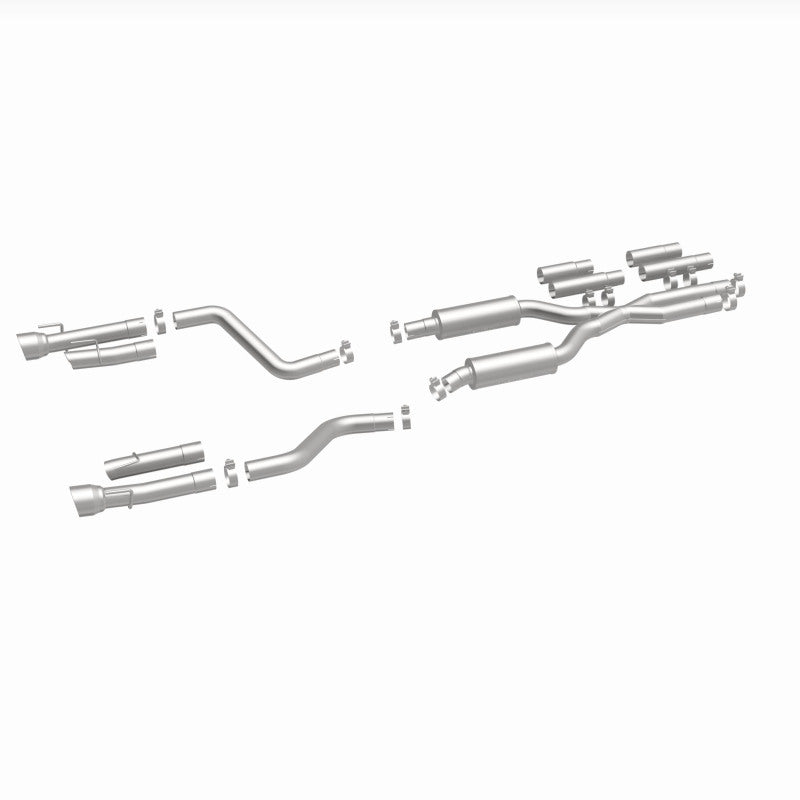 MagnaFlow 2017+ Dodge Charger 409 SS Polished 3in Quad Tips Cat-Back Exhaust parts layout