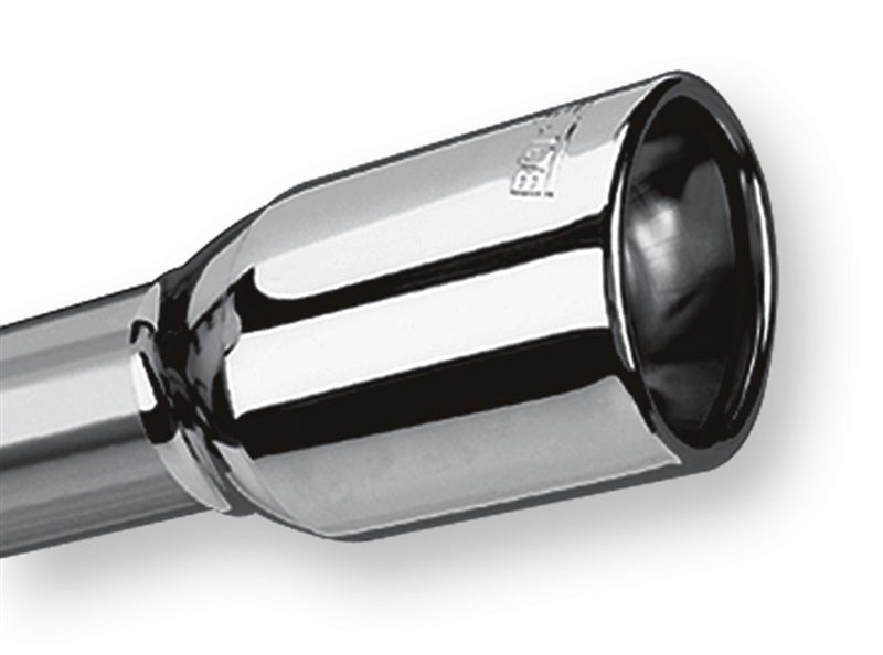 Borla Universal Polished Tip Single Oval Rolled Angle-Cut w/Clamp (inlet 2 1/4in. Outlet 3 5/8 x 2 1 Secondary image