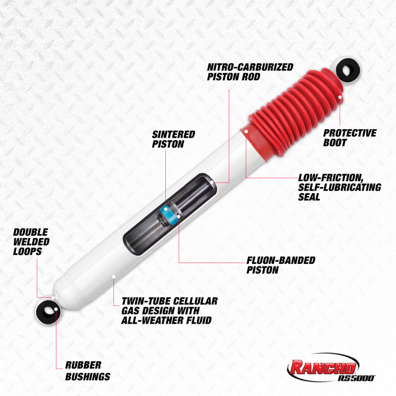 Rancho 2007 Chevrolet Avalanche Front RS5000 Steering Stabilizer features and design.