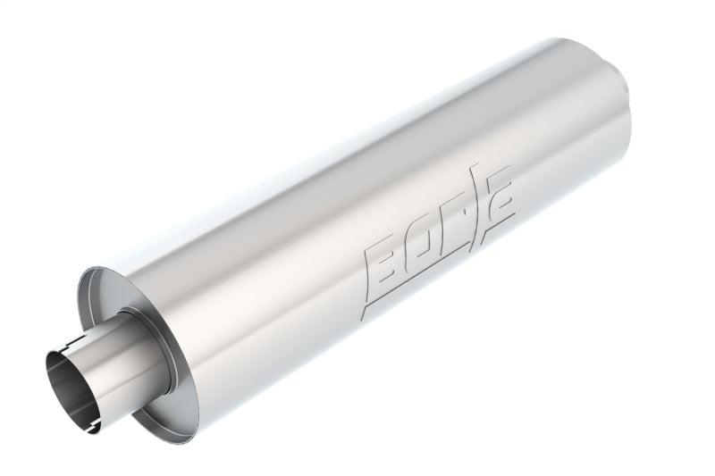 Borla Heavy Duty (Truck) Muffler - 3in Center-Center 24in x 6.75in Round (Notched), performance offroad parts.