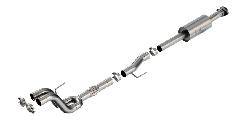 Borla 21-23 Ford Tremor 3.5L V6 AT 4WD 4DR CC SB 3in ATAK Mid-Section Exhaust for offroad performance upgrades.