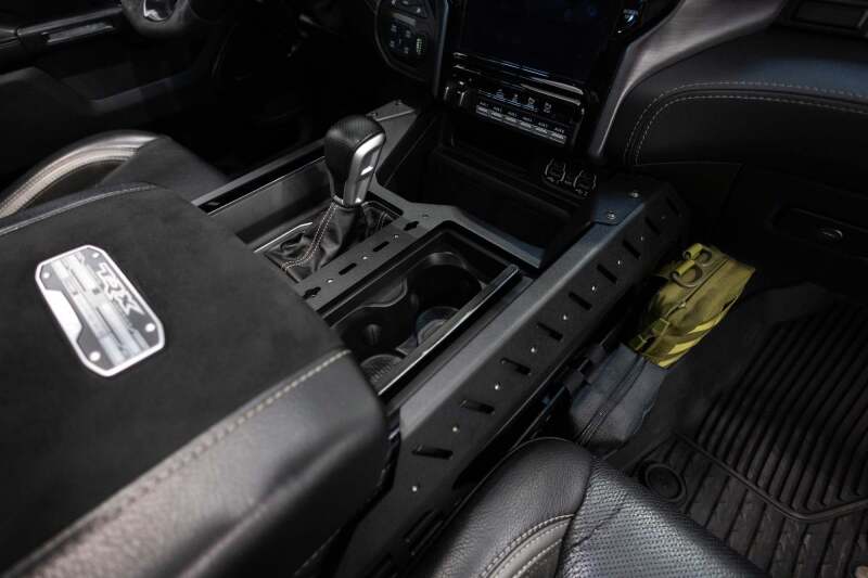 Addictive Desert Designs 2021+ RAM 1500 TRX Center Console Molle Panels & Digital Device Bridge Secondary image