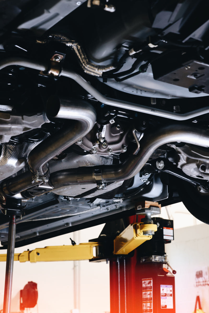 MBRP 18-22 Ford Mustang 2.3L Ecoboost 3in Cat-Back Exhaust w/ Quad Carbon Fiber SS Tips - T304 Secondary image