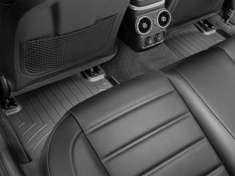 WeatherTech 2018+ Kia Stinger Rear FloorLiner - Black installed