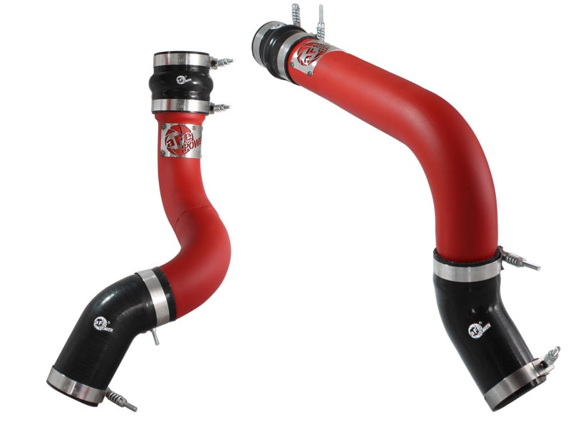 aFe BladeRunner 3in Red Intercooler Tubes Hot & Cold Side Kit for 13-14 Dodge RAM Diesel 6.7L (td) Secondary image