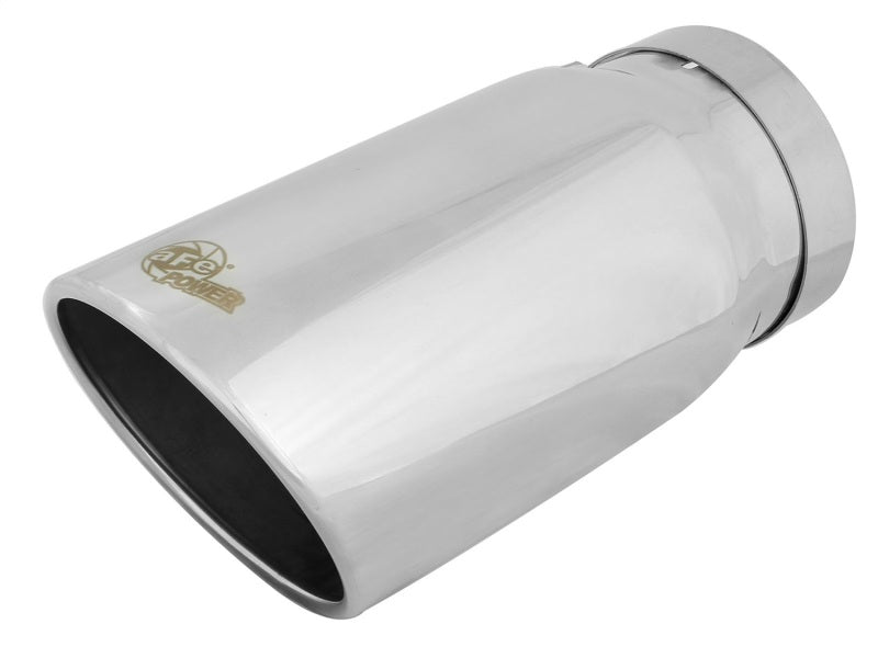 aFe Universal Bolt On Exhaust Tip Polished 5in Inlet x 6in Outlet x 12in Long Secondary image