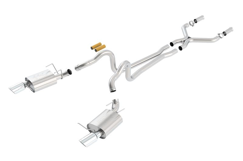 Borla 13-14 Mustang GT/Boss 302 5.0L V8 RWD Single Split Rear Exit ATAK Catback Exhaust components