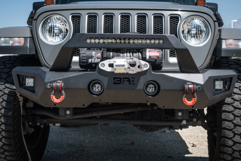 Body Armor 4x4 07-22 Jeep Wrangler JK/JL & Gladiator JT Orion Mid-Width Front Bumper with winch and LED lights