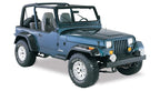 Bushwacker 87-95 Jeep Wrangler Cutout Style Flares 4pc Cutting Optional Not Renegade - Black installed on Jeep Wrangler