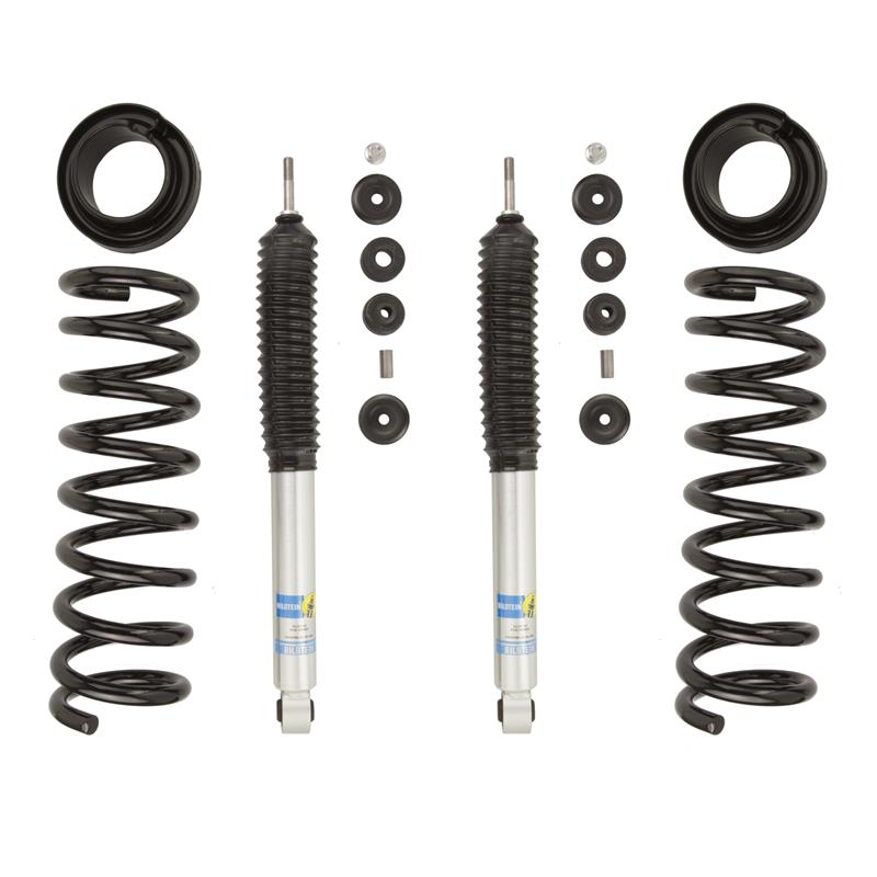 Bilstein 5100 Series (BTS) 05-13 Ford F-250/F-350 Super Duty Front Tuned Suspension Kit components.