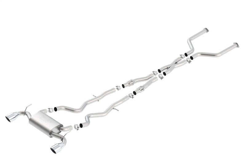 Borla 2017 Infiniti Q60S 3.0T V6 S Type Catback Exhaust features stainless steel construction.