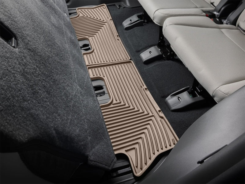 WeatherTech 24-26 Hyundai Santa Fe 2nd Row Rear All-Weather Floor Mats - Tan Secondary image