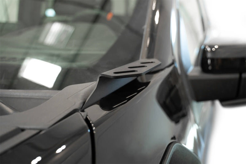 Addictive Desert Designs2021+ Ford F150 / 2021+ Ford F150 Raptor Ditch Light Brackets on truck hood