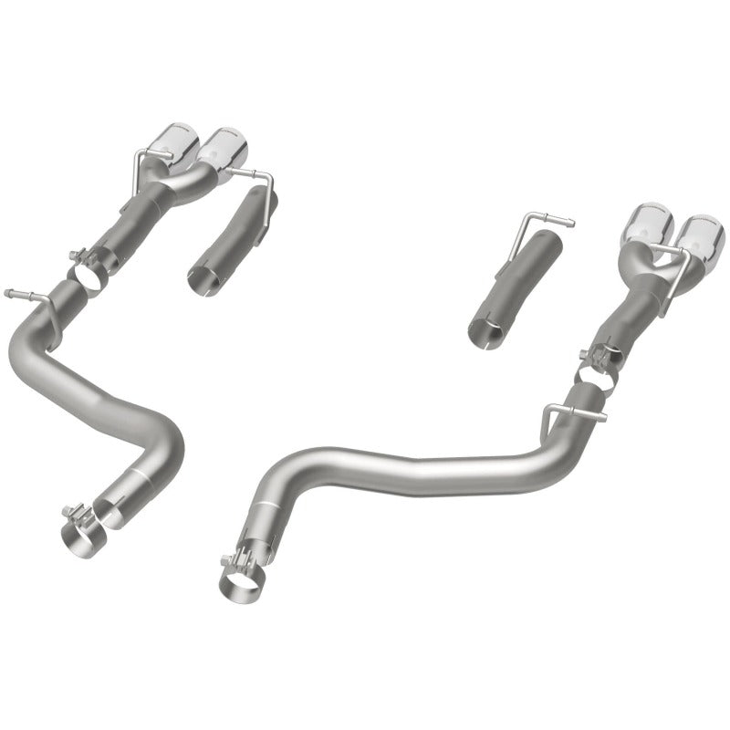 MagnaFlow Axle-Back, SS, 2.5in, Quad Split Rear 3.5in Tip 2015 Dodge Challenger 3.6L V6 exhaust system.