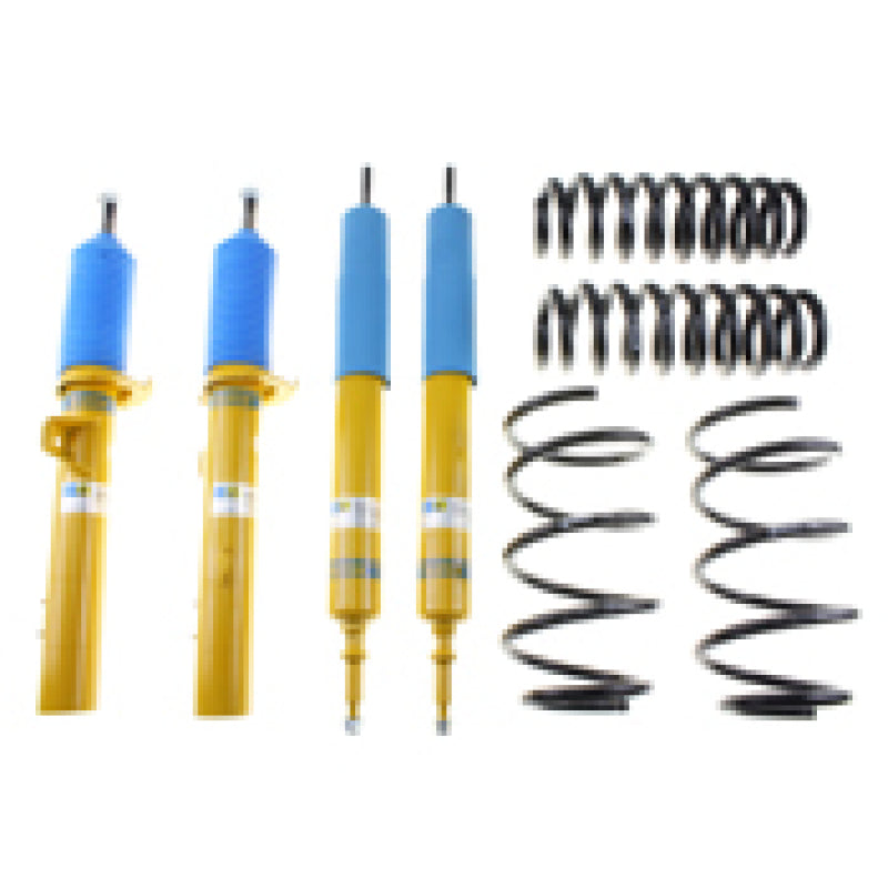 Bilstein B12 2012 BMW 335i Base Coupe Front and Rear Suspension Kit components including dampers and springs.