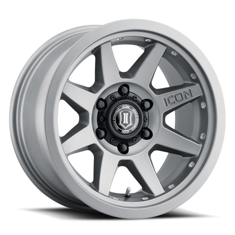 ICON Rebound Pro 17x8.5 6x135 6mm Offset 5in BS 87.1mm Bore Titanium Wheel for offroad performance upgrades