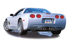 Borla Corvette Z06 Aggressive Catback Exhaust on a silver Corvette