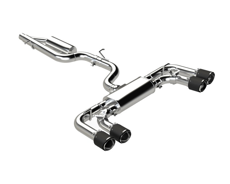 MBRP 2022 Volkswagen Golf R MK8 T304 Stainless Steel 3in Cat-Back, Quad Rear Exit- Carbon Fiber Tip Secondary image