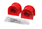 Energy Suspension Subaru Forester/Legacy/Outback/WRX Red 21mm Front Sway Bar Bushing Set close-up with lube