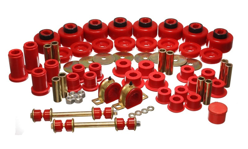 Energy Suspension 01-06 Chevy Silverado 4WD Red Hyper-flex Master Bushing Set for off road parts