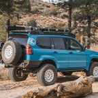 KC HiLiTES Platform One Profile 10in. SideCast Flush Mount Lights (Does Not Include Rack) on blue offroad SUV