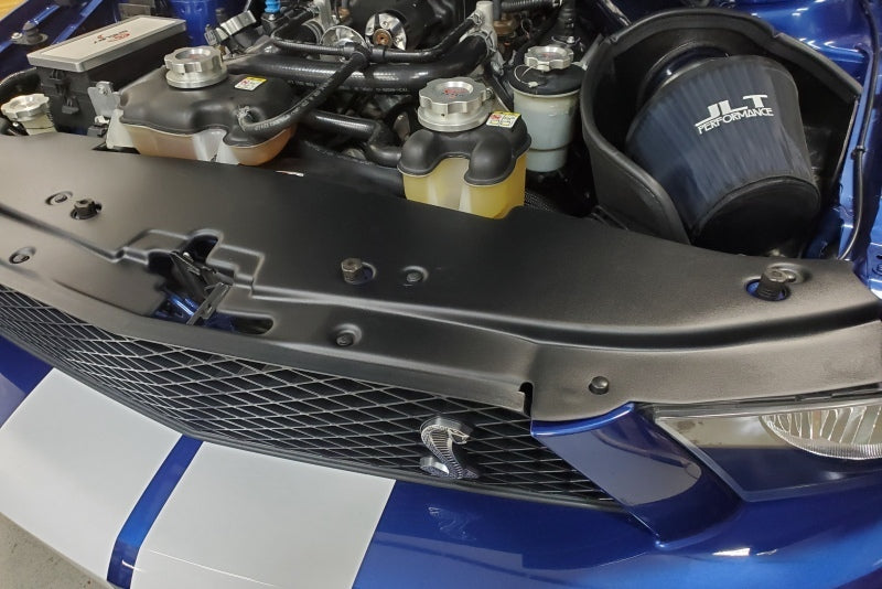 JLT 07-09 Ford Mustang GT500 Black Textured Full Length Radiator Support Cover Secondary image