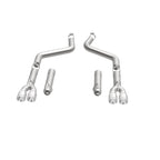MagnaFlow Axle-Back, SS, 3in, Quad Split Rear 3.5 Tips 2015 Dodge Challenger incl SRT Hellcat exhaust system parts