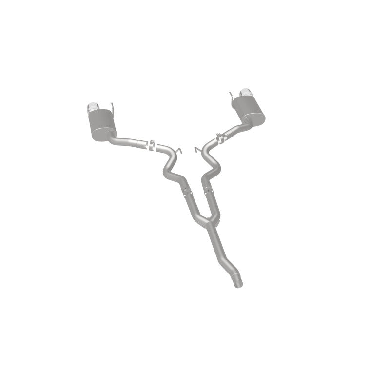 MagnaFlow Cat Back, SS, 2.5in, Street, Dual Split Polished 4.5in Tips 2015 Ford Mustang Ecoboost exhaust system