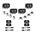 Baja Designs 21-22 Ford F-150 Raptor S2 SAE Dual Fog Pocket Light Kit - Clear with mounts and wiring.