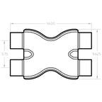 MagnaFlow Smooth Trans X 3/3 X 14 SS exhaust component design