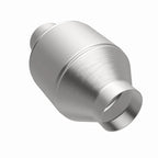 MagnaFlow Conv Univ 2.5in Inlet/Outlet Center/Center Round 3in Body L x 5in W x 8.75in Overall L for offroad vehicles.