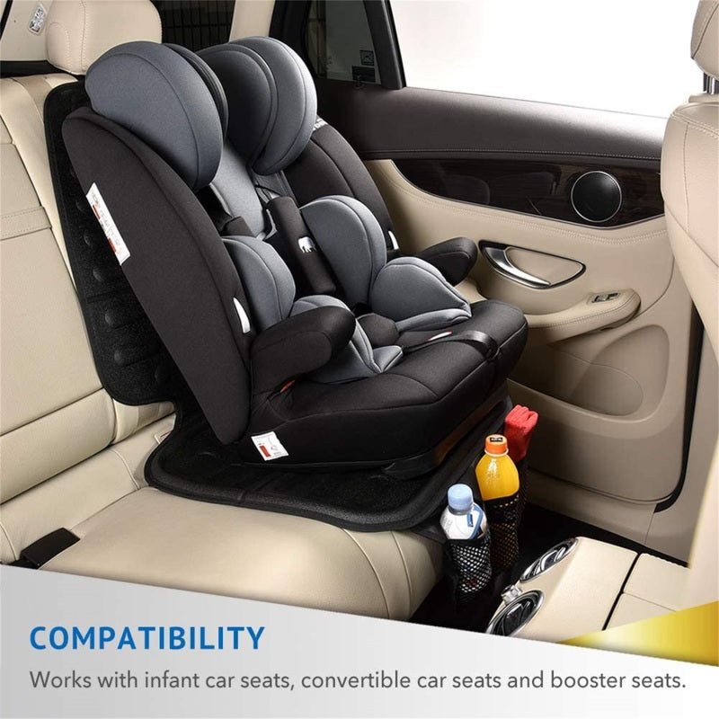 3D MAXpider Universal Child Seat Cover - Black on vehicle seats