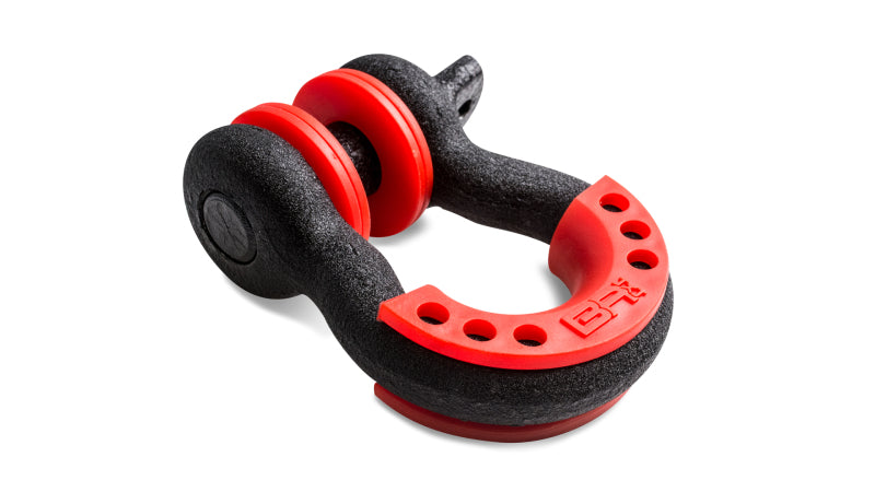 Body Armor 4x4 3/4in Black D-Ring with Red Isolators Single for offroad accessories