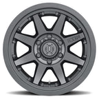 ICON Rebound Pro 17x8.5 5x5 -6mm Offset 4.5in BS 71.5mm Bore Satin Black Wheel for offroad performance upgrades