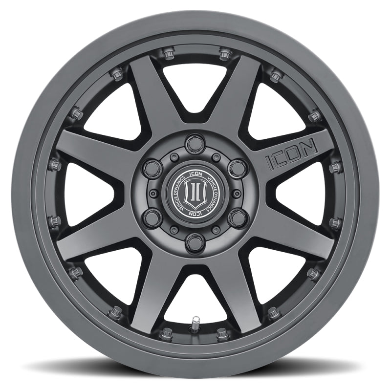 ICON Rebound Pro 17x8.5 5x5 -6mm Offset 4.5in BS 71.5mm Bore Satin Black Wheel for offroad performance upgrades