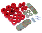 Energy Suspension 03-09 Toyota 4Runner/GX470 / 07-14 FJ Cruiser Red Body Mount Bushing Set for offroad performance upgrades.