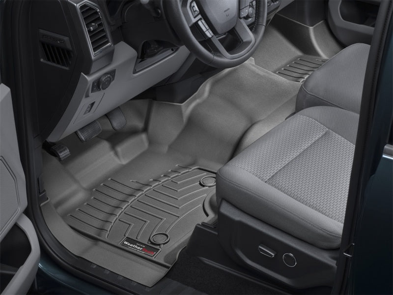 WeatherTech 15+ Ford F-150 SuperCab Front Floorliner OTH - Black, durable interior protection for trucks and offroad vehicles.