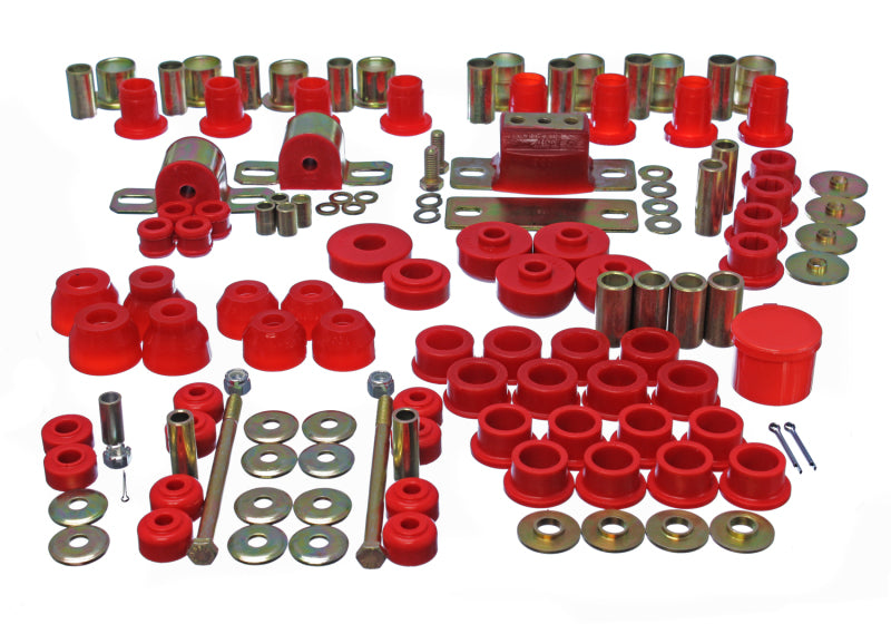 Energy Suspension 63-82 Chevrolet Corvette Red Hyper-flex Master Bushing Set components for offroad performance upgrades.