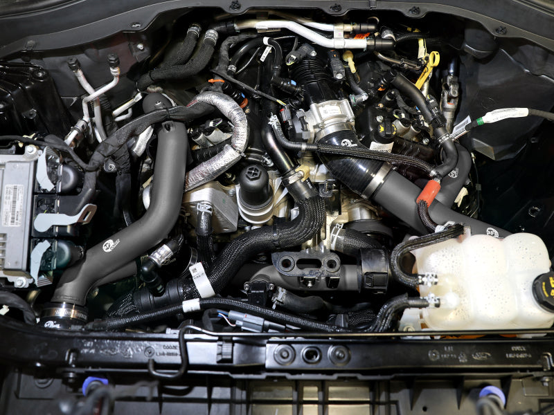 aFe 20-23 Ford Explorer ST V6 3.0L (tt) BladeRunner Aluminum Hot and Cold Charge Pipe Kit - Black Secondary image