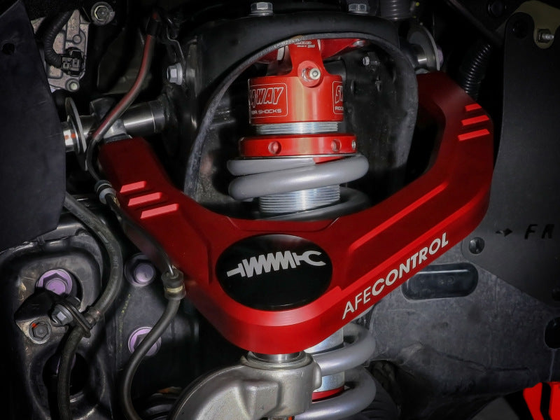 aFe Control 05-23 Toyota Tacoma Upper Control Arms - Red Anodized Billet Aluminum Secondary image