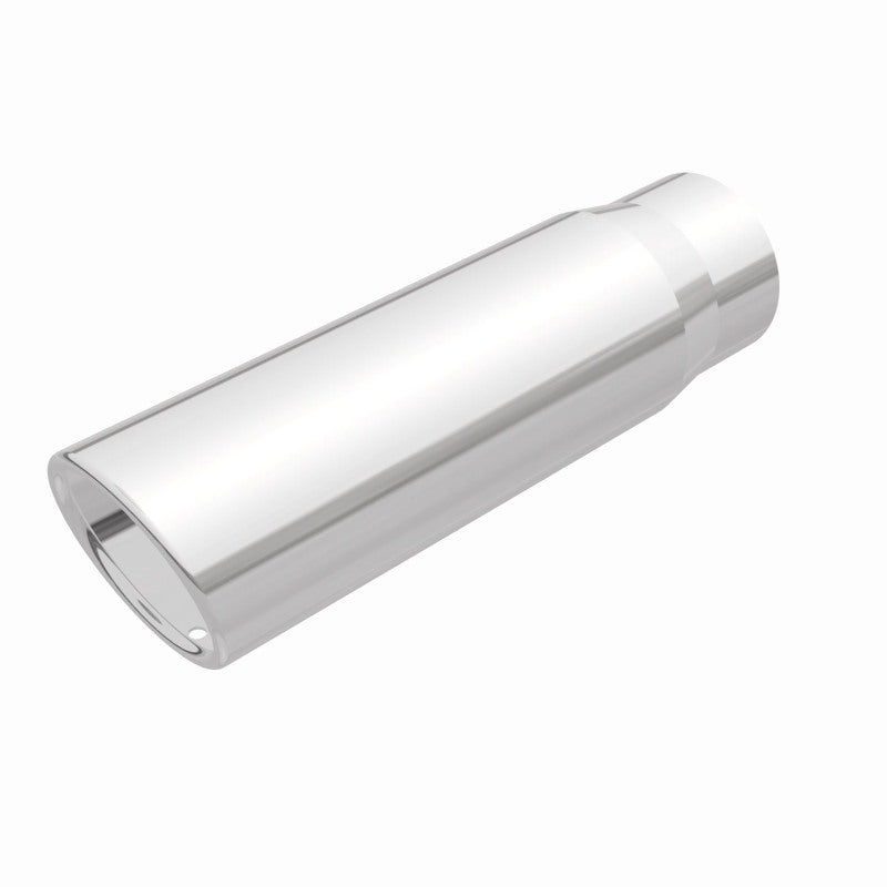 MagnaFlow Tip 1-Pk Re 3.50 X 12 3 Id 15Deg polished stainless steel exhaust tip for custom exhaust systems.